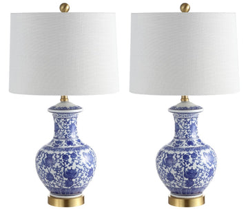 Jennifer 25.25" Ceramic/Metal LED Table Lamp